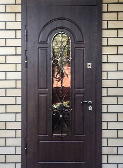 Дверь металлическая с МДФ панелью и стеклопакетом